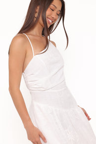 Petal and Pup USA DRESSES Olivea Midi Dress - White