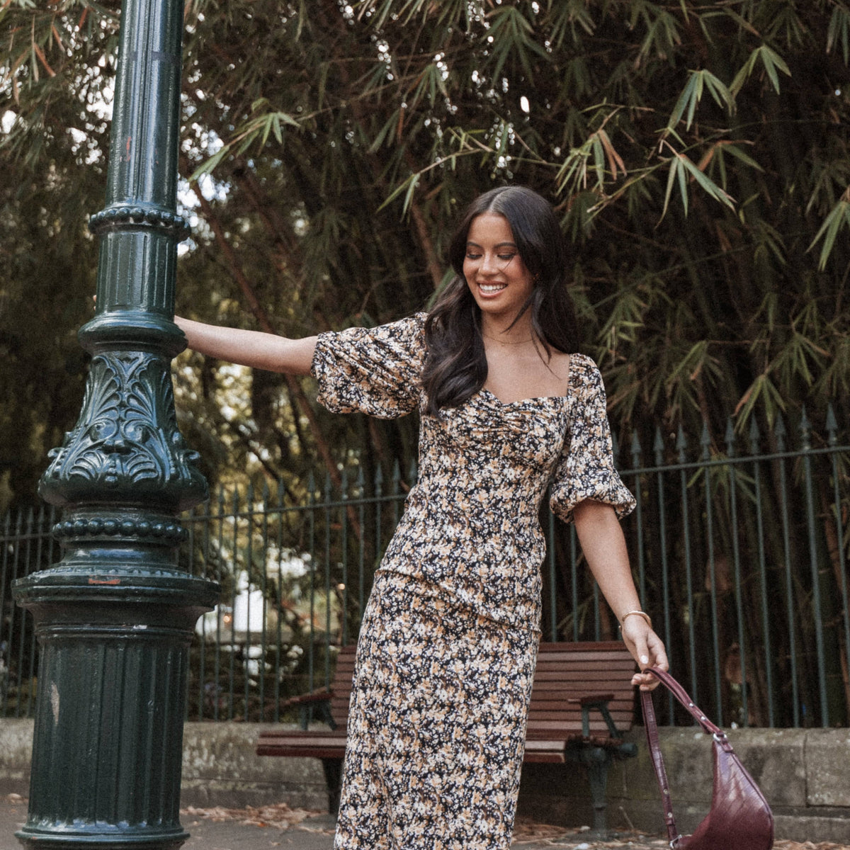 spell ditsy midi dress Spell x Lisa Danielle Lemonade Ditsy Midi Dress XS