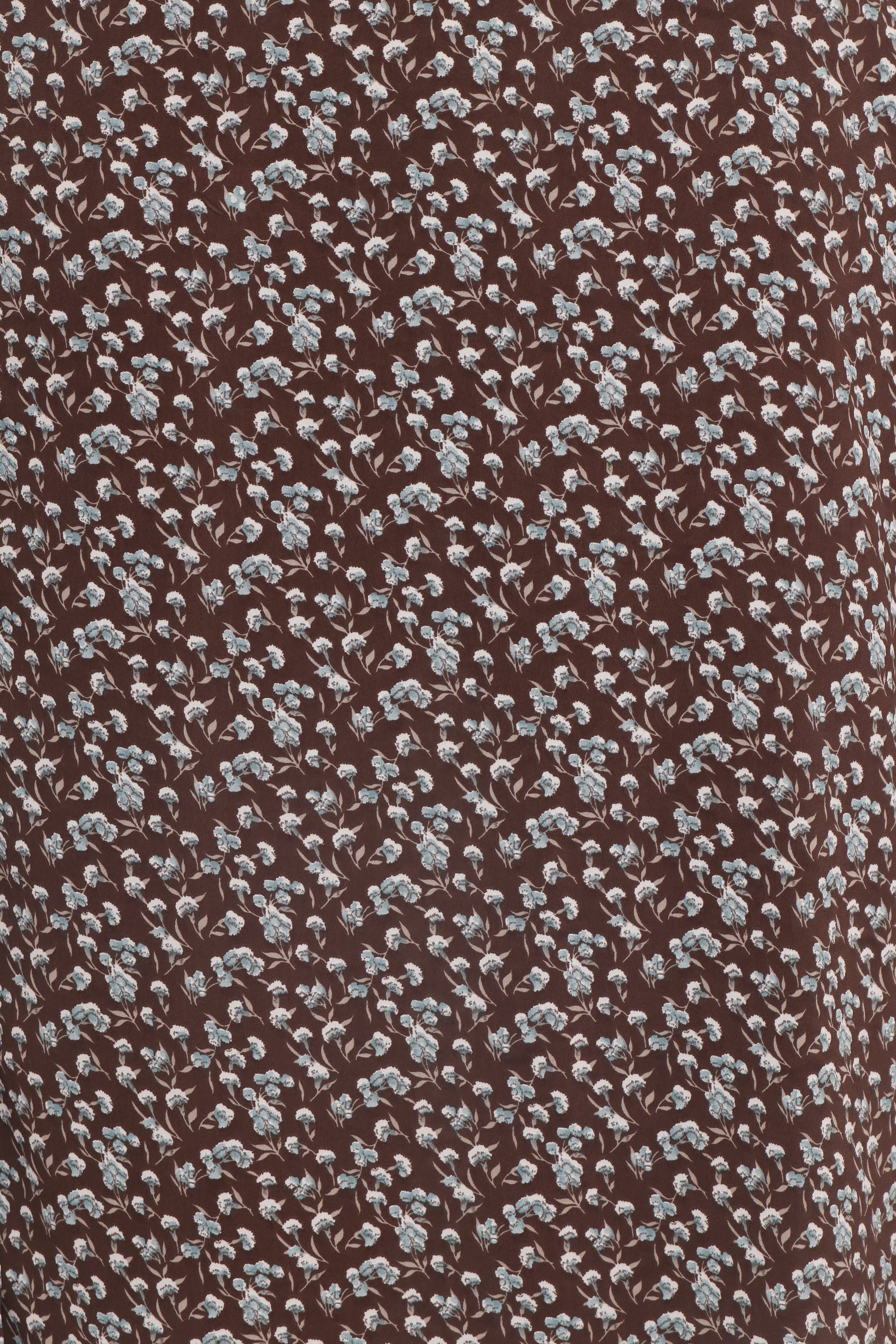 Petal and Pup USA DRESSES Oona Midi Dress - Brown Blue Floral