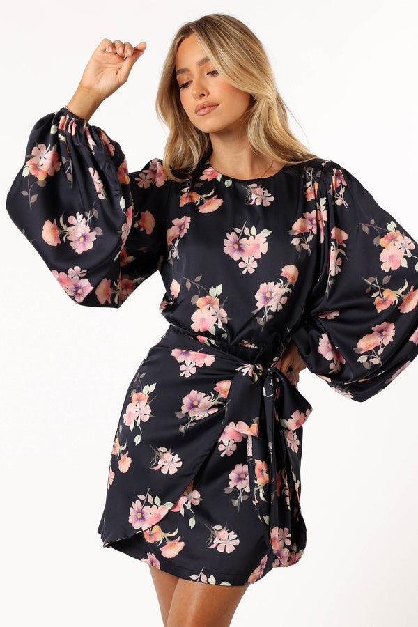 Petal and Pup USA DRESSES Opal Dress - Black Floral