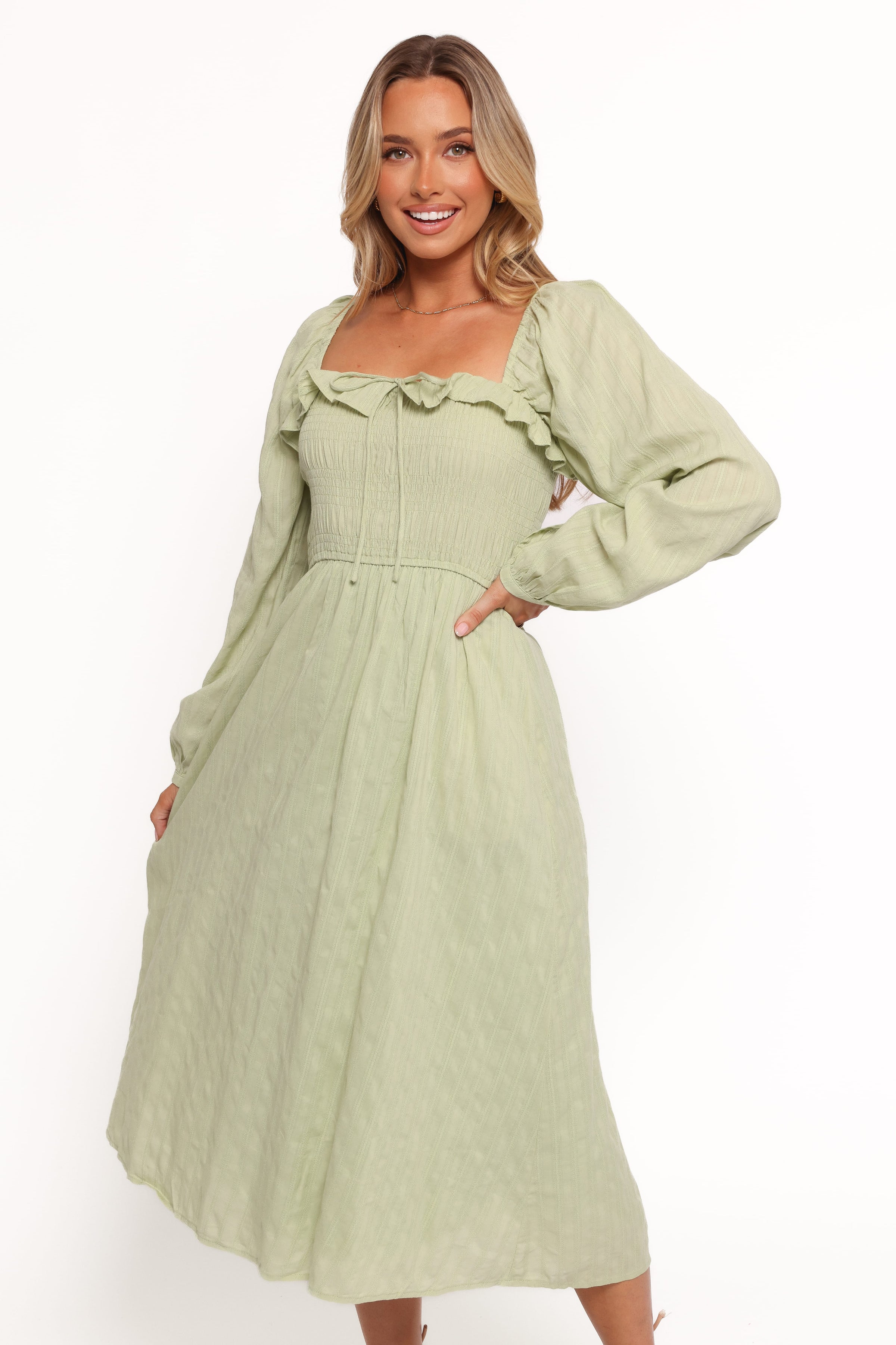 Petal and Pup USA DRESSES Ophelia Midi Dress - Olive