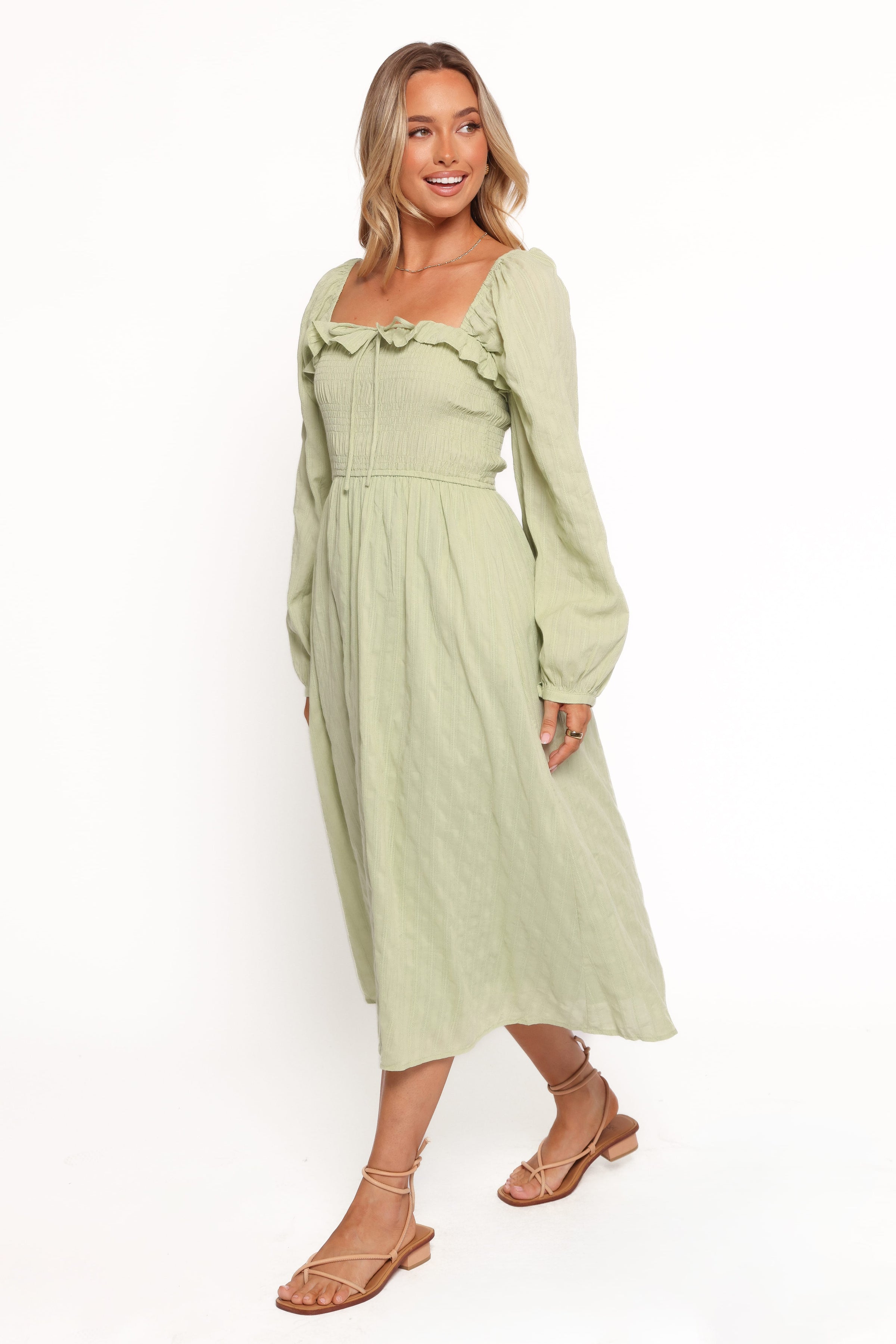 Petal and Pup USA DRESSES Ophelia Midi Dress - Olive