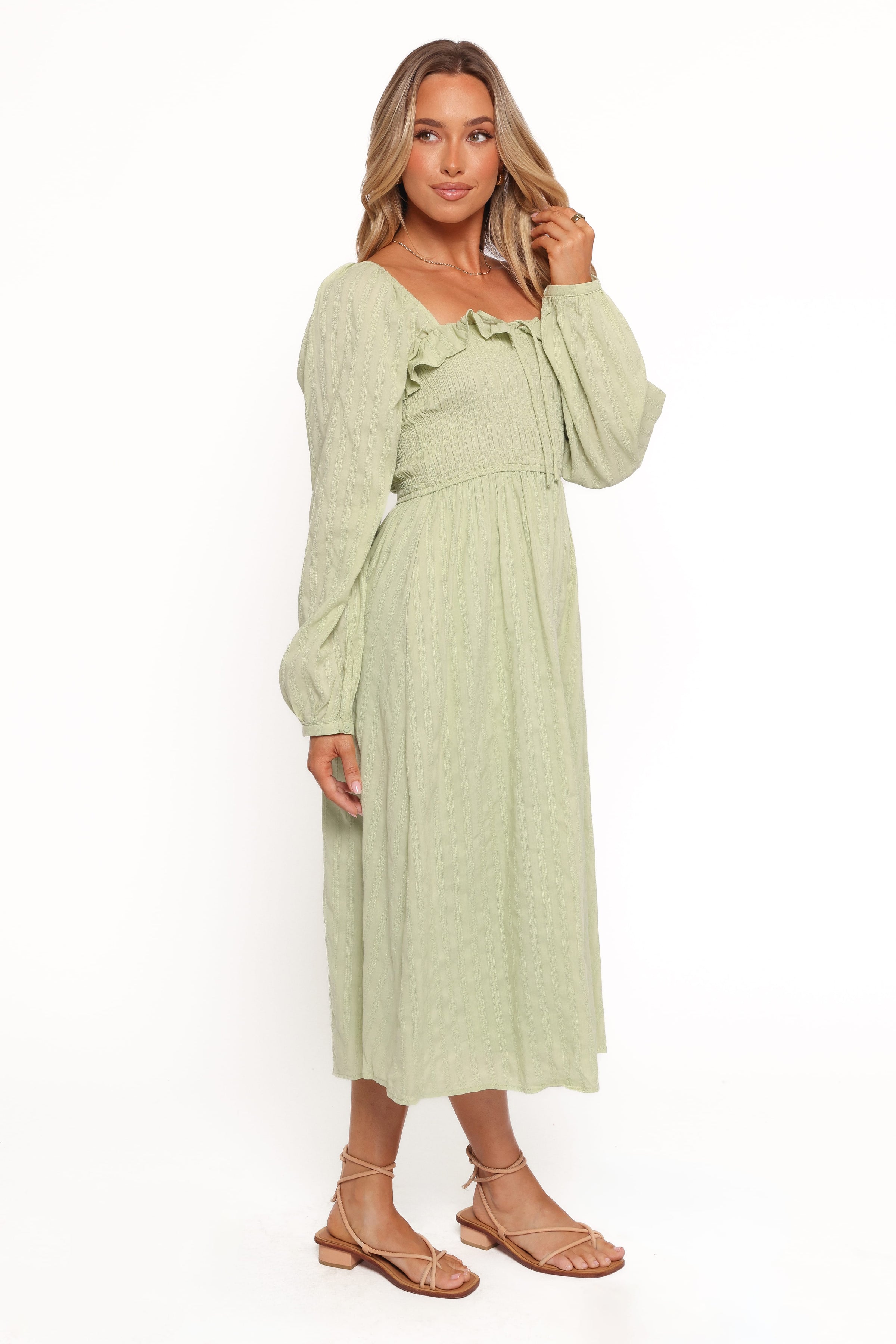 Petal and Pup USA DRESSES Ophelia Midi Dress - Olive