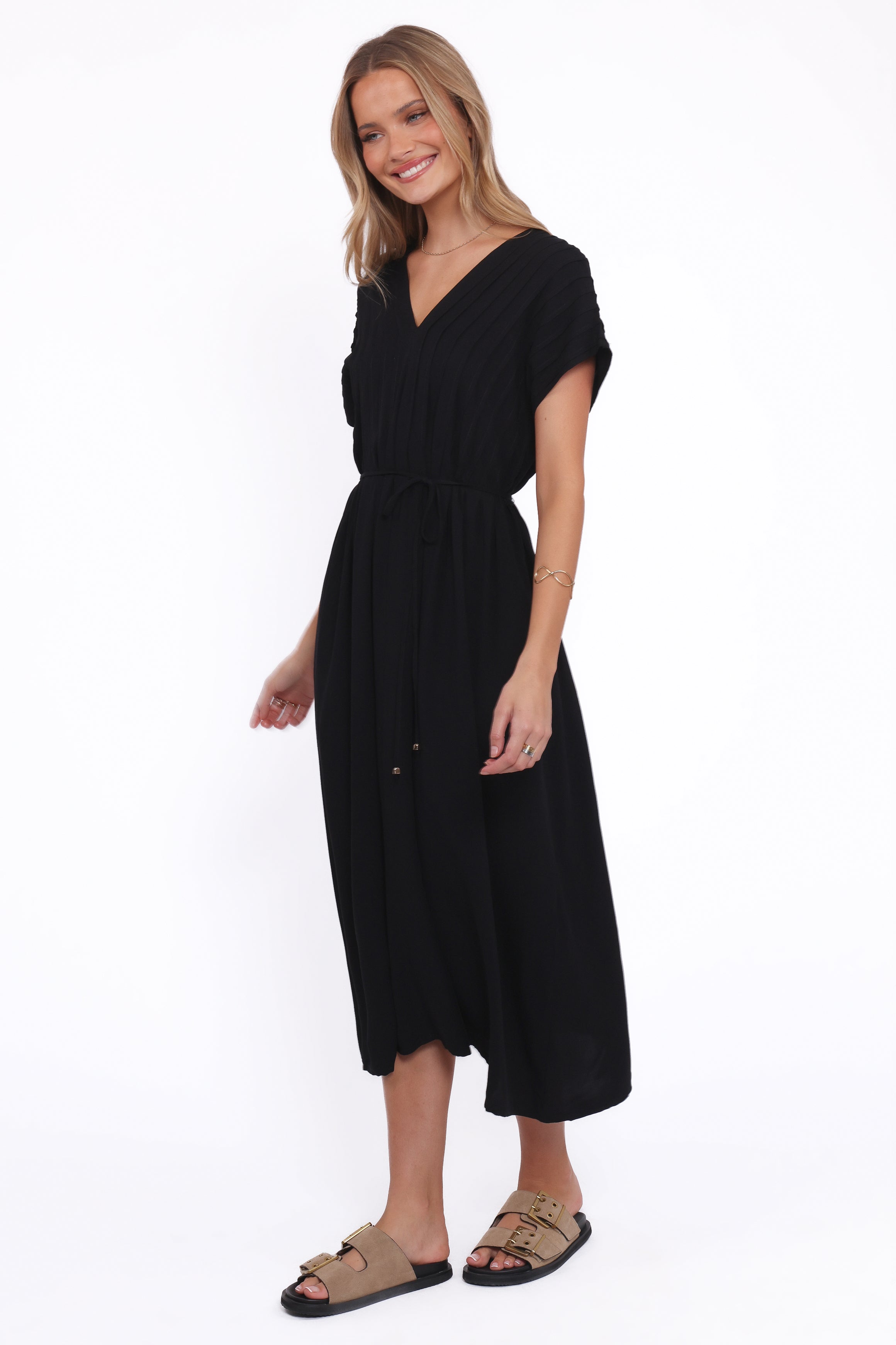 Petal and Pup USA DRESSES Orly Midi Dress - Black