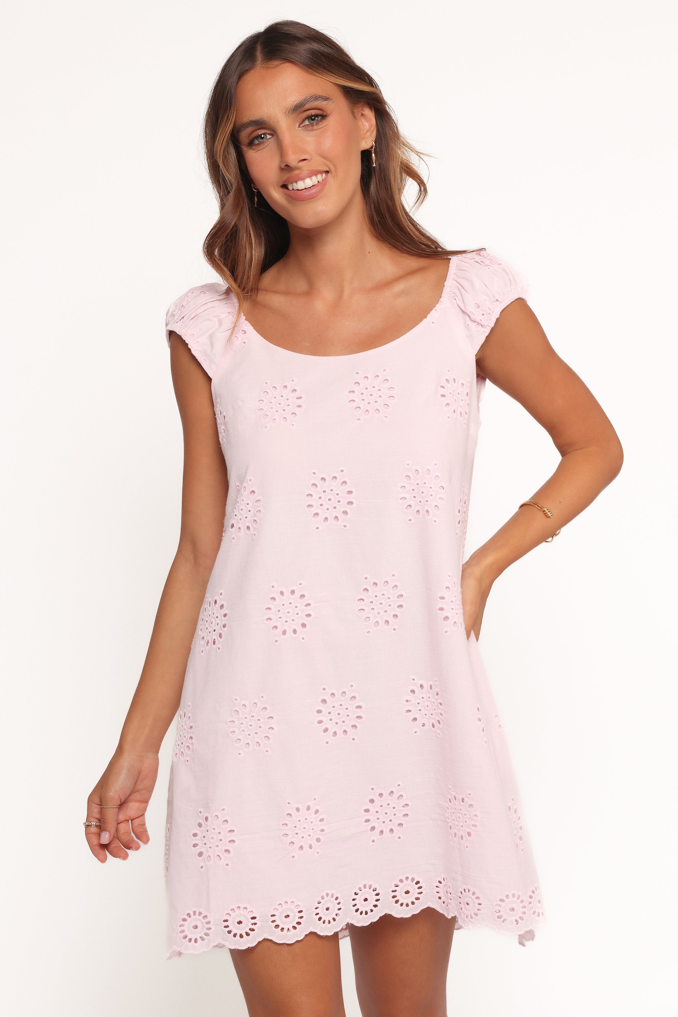 Petal and Pup USA DRESSES Pammy Mini Dress - Pale Pink
