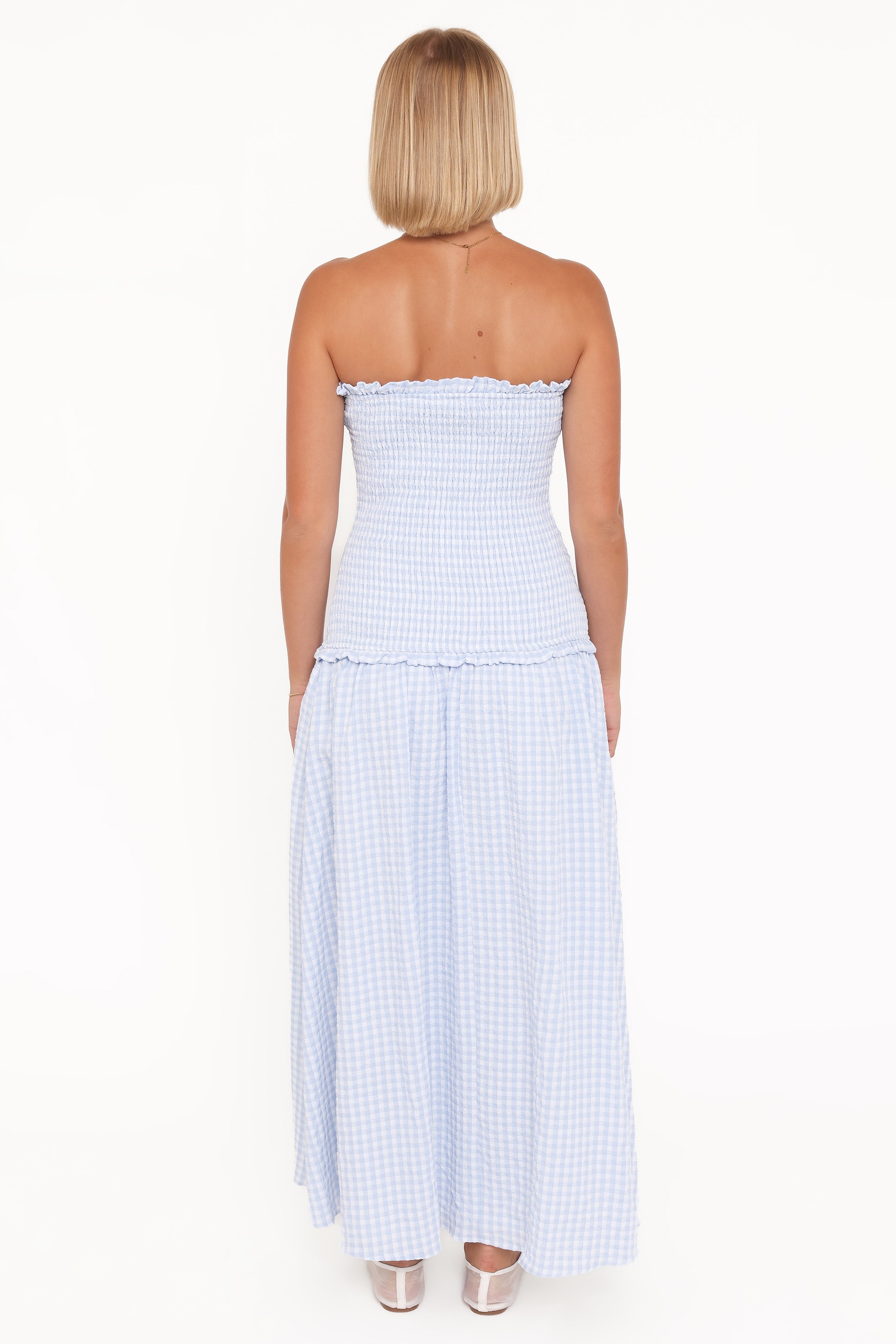 Petal and Pup USA DRESSES Parkway Maxi Dress - Blue Gingham
