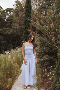 Petal and Pup USA DRESSES Parkway Maxi Dress - Blue Gingham