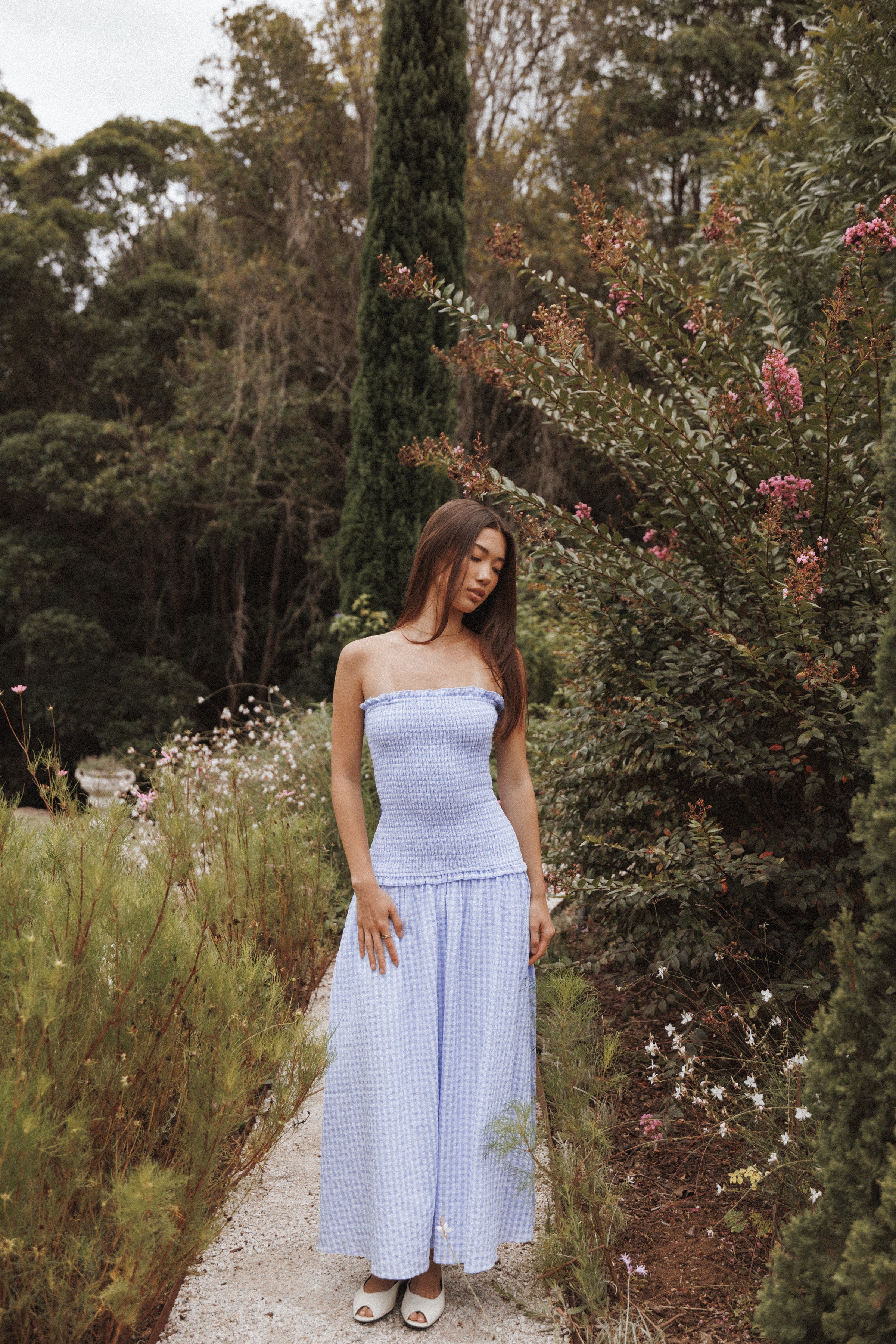 Petal and Pup USA DRESSES Parkway Maxi Dress - Blue Gingham