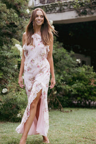 Petal and Pup USA DRESSES Patricia Maxi Dress - Pale Pink Floral