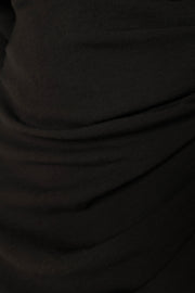 Petal and Pup USA DRESSES Paxton Long Sleeve Midi Dress - Black