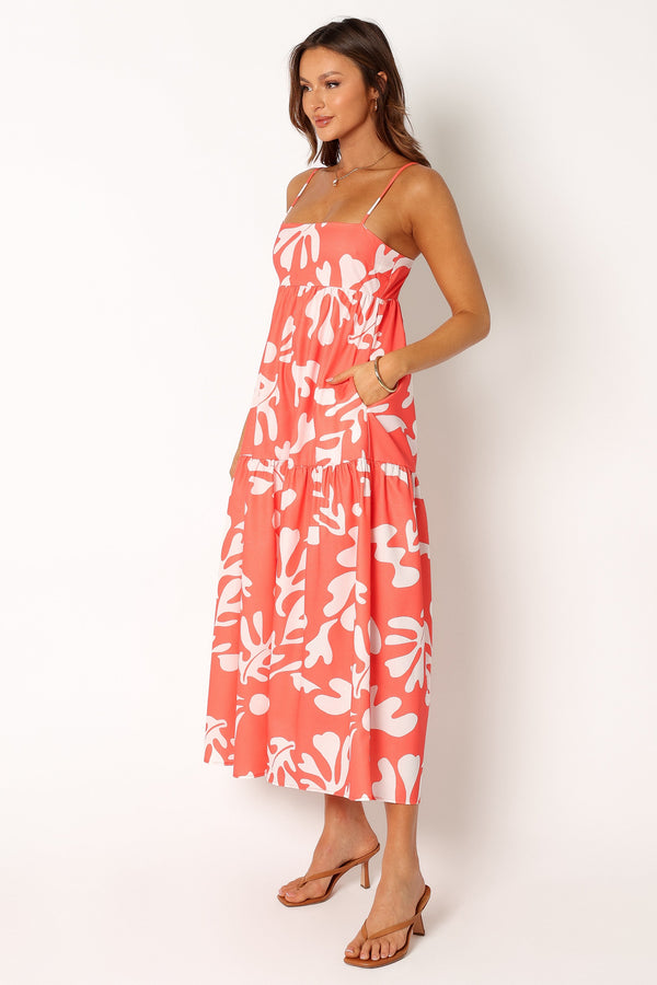 Petal and Pup USA DRESSES Payton Maxi Slip Dress - Melon White