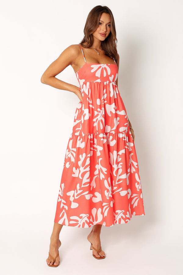 Petal and Pup USA DRESSES Payton Maxi Slip Dress - Melon White