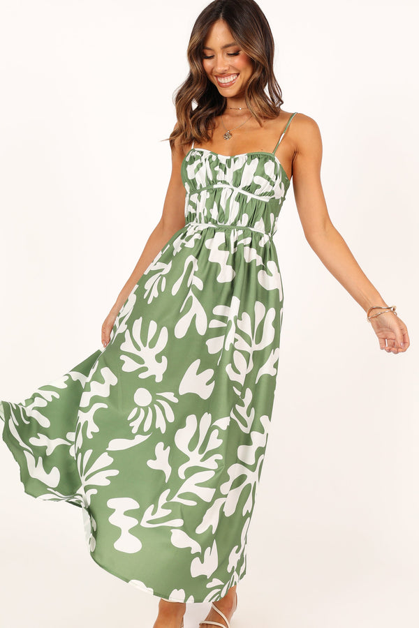 Petal and Pup USA DRESSES Payton Midi Dress - Khaki