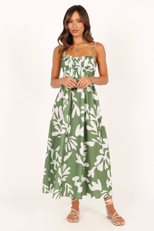 Petal and Pup USA DRESSES Payton Midi Dress - Khaki