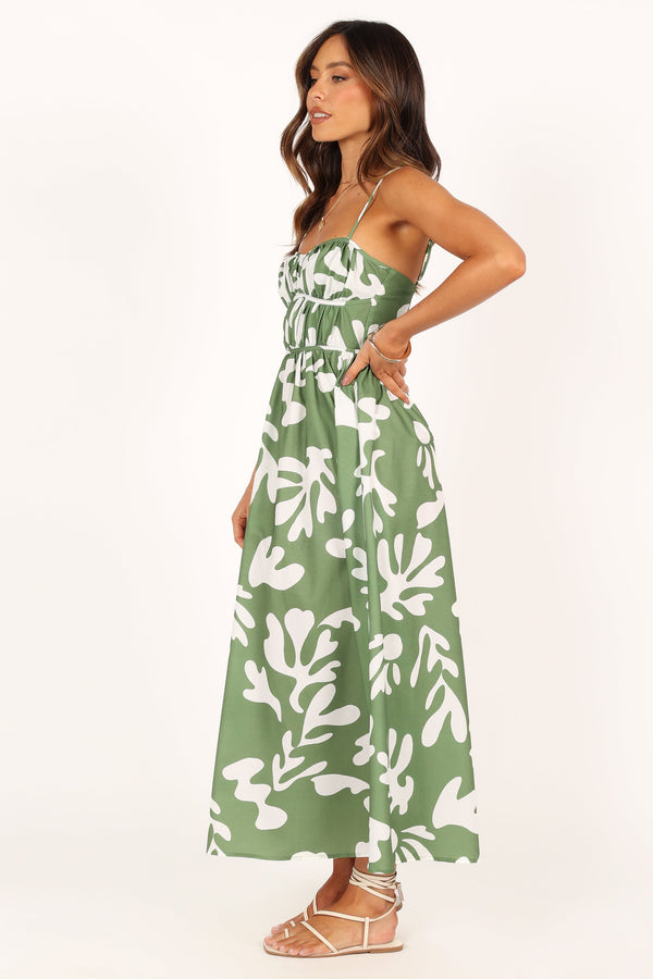 Petal and Pup USA DRESSES Payton Midi Dress - Khaki