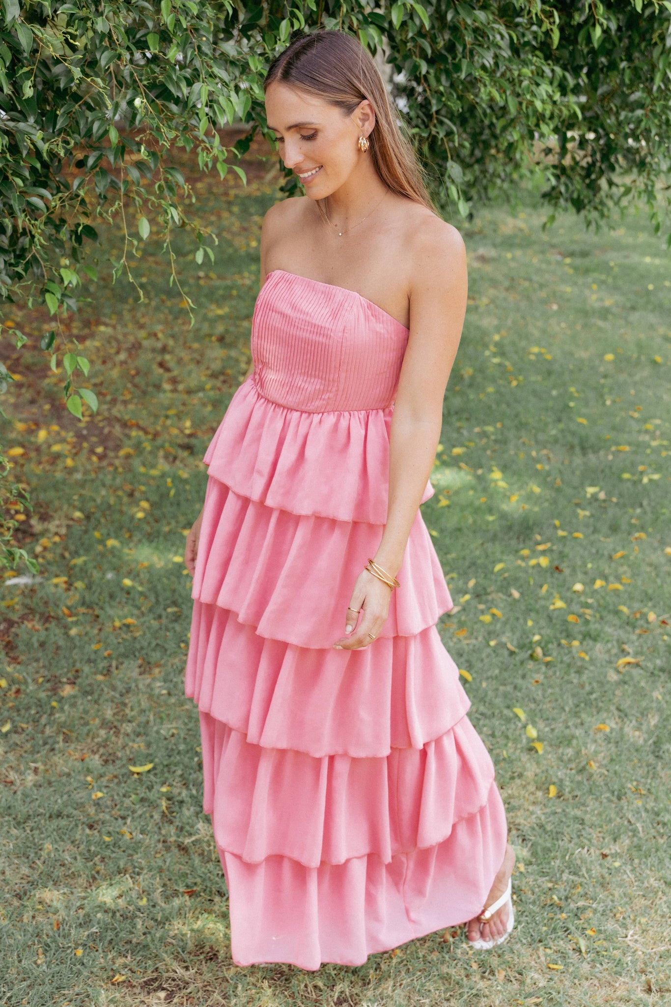 Peachester Strapless Maxi Dress