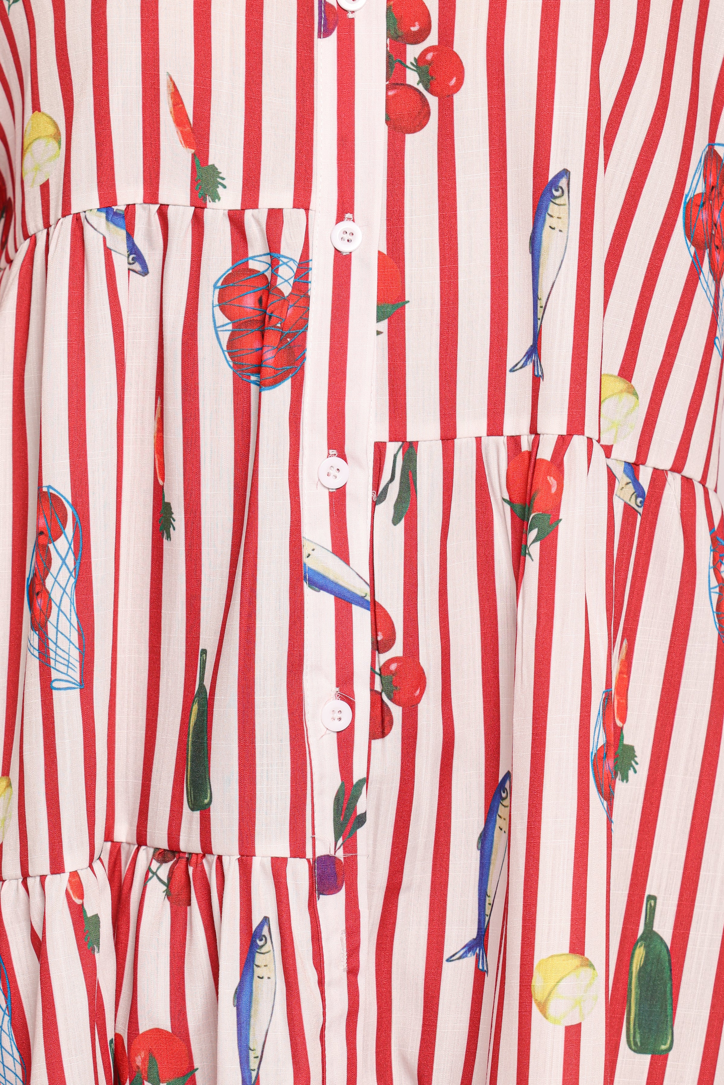 Petal and Pup USA DRESSES Peachy Mini Dress - Red Picnic Stripe