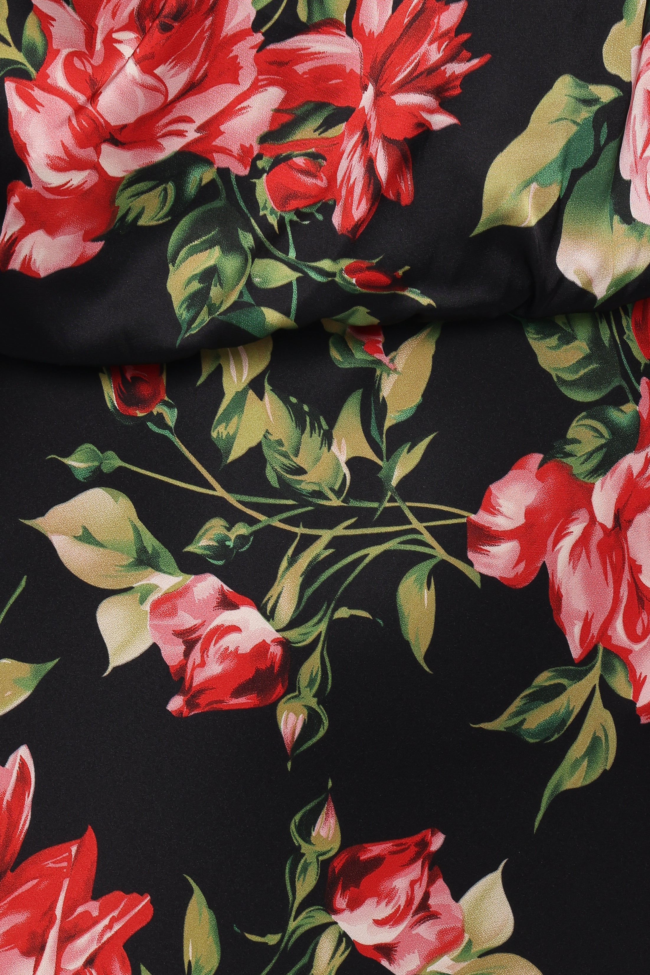 Petal and Pup USA DRESSES Perrie Long Sleeve Midi Dress - Black Floral