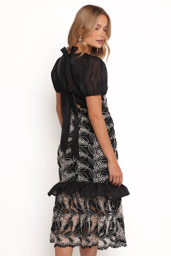 Petal and Pup USA DRESSES Peyton Midi Dress - Black (Hold for Rack)