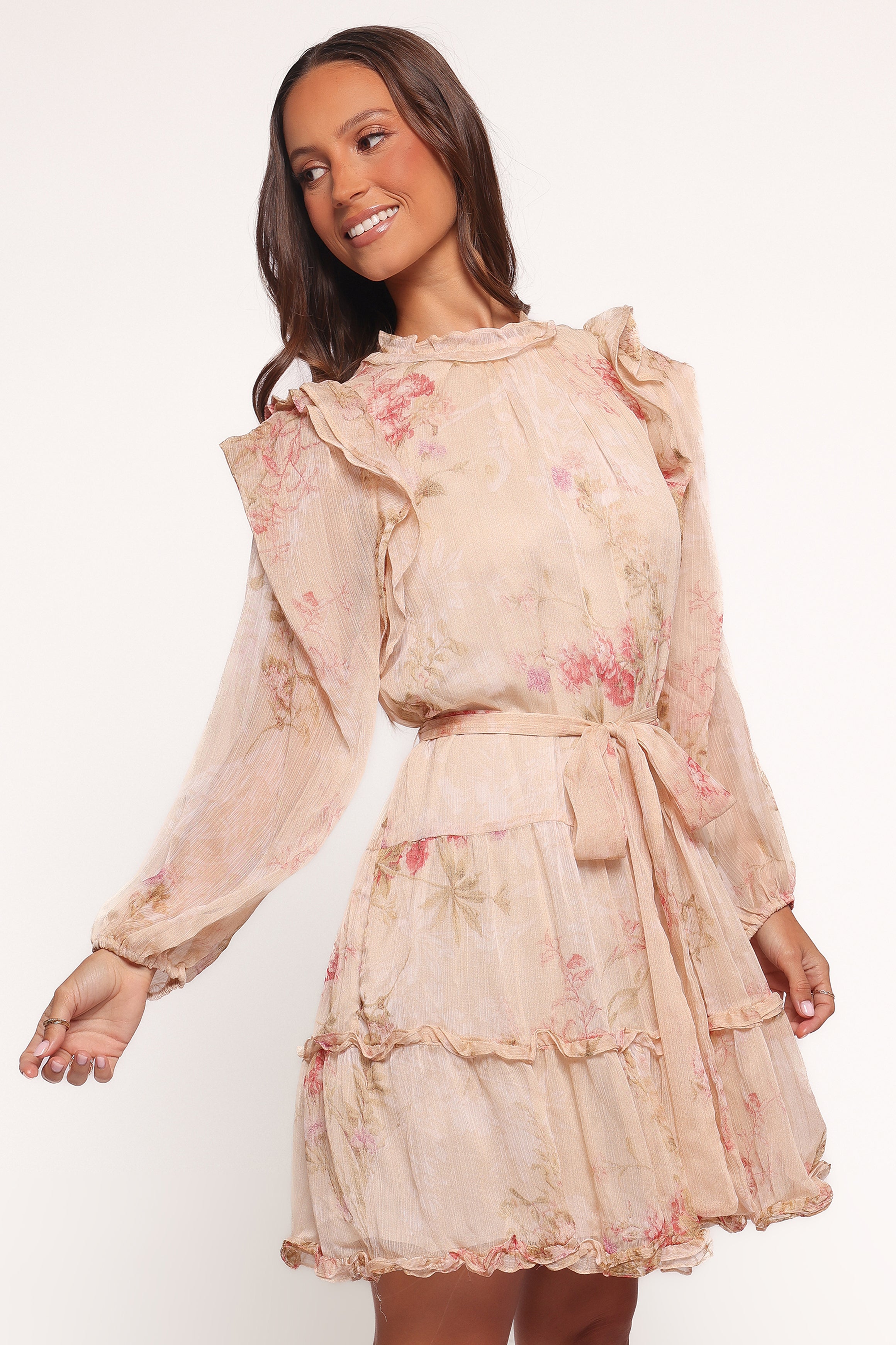 Petal and Pup USA DRESSES Phaedra Long Sleeve Mini Dress - Soft Rose (Hold for Amazon)