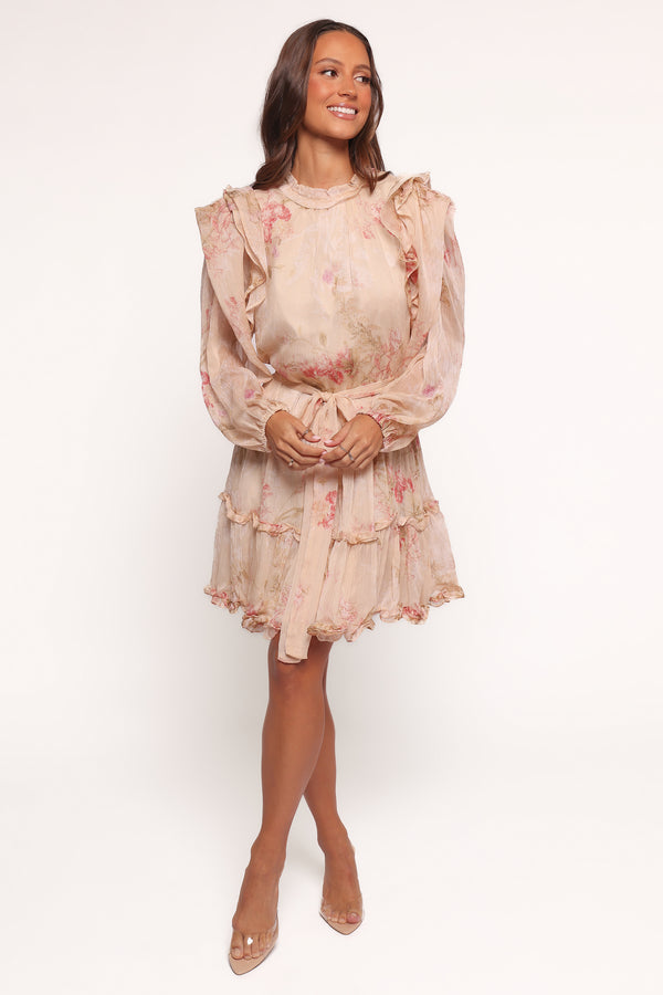 Petal and Pup USA DRESSES Phaedra Long Sleeve Mini Dress - Soft Rose (Hold for Amazon)