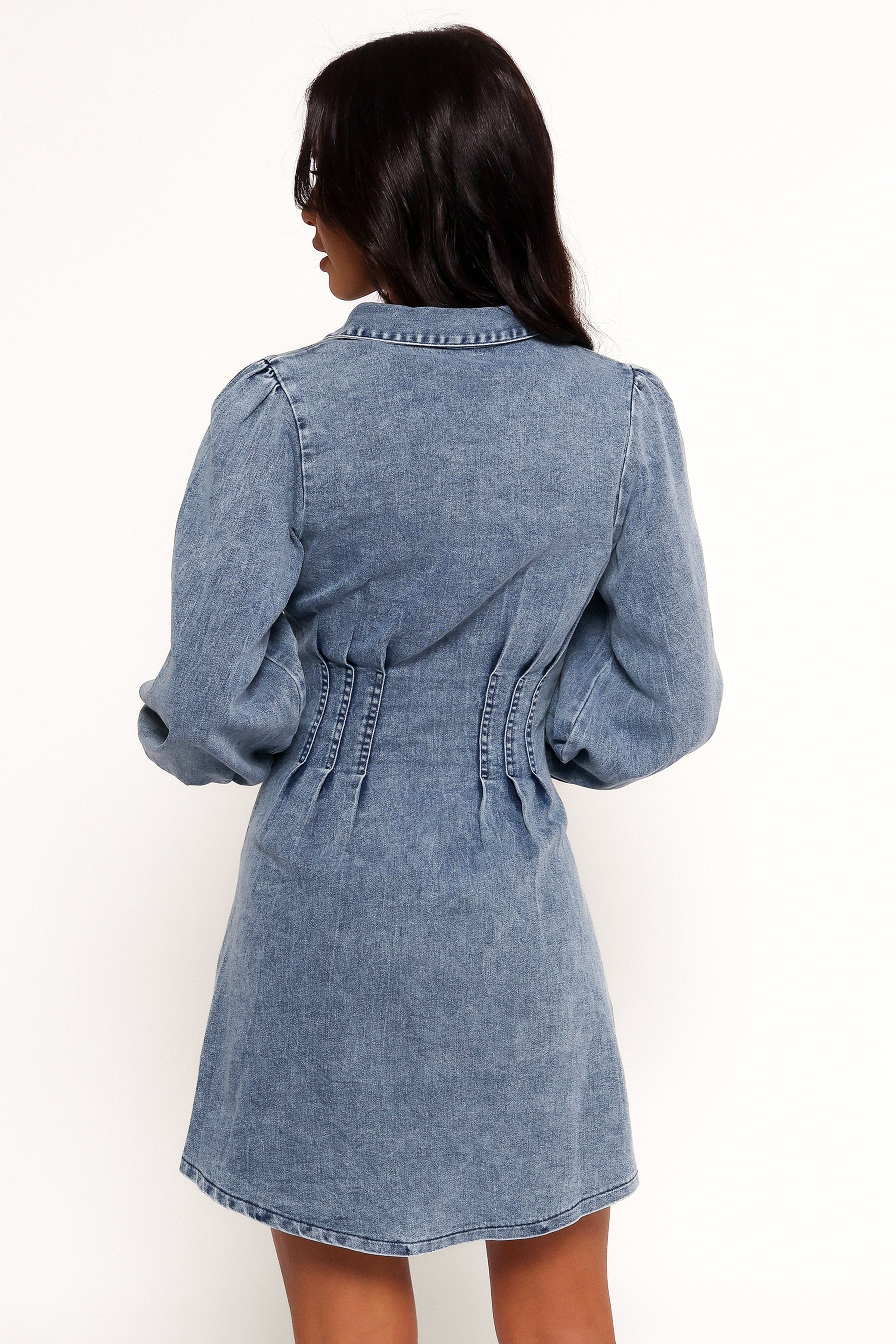Phoenix Long Sleeve Mini Dress - Denim | Petal & Pup USA Phoenix Long Sleeve Mini Dress - Denim | Petal & Pup USA