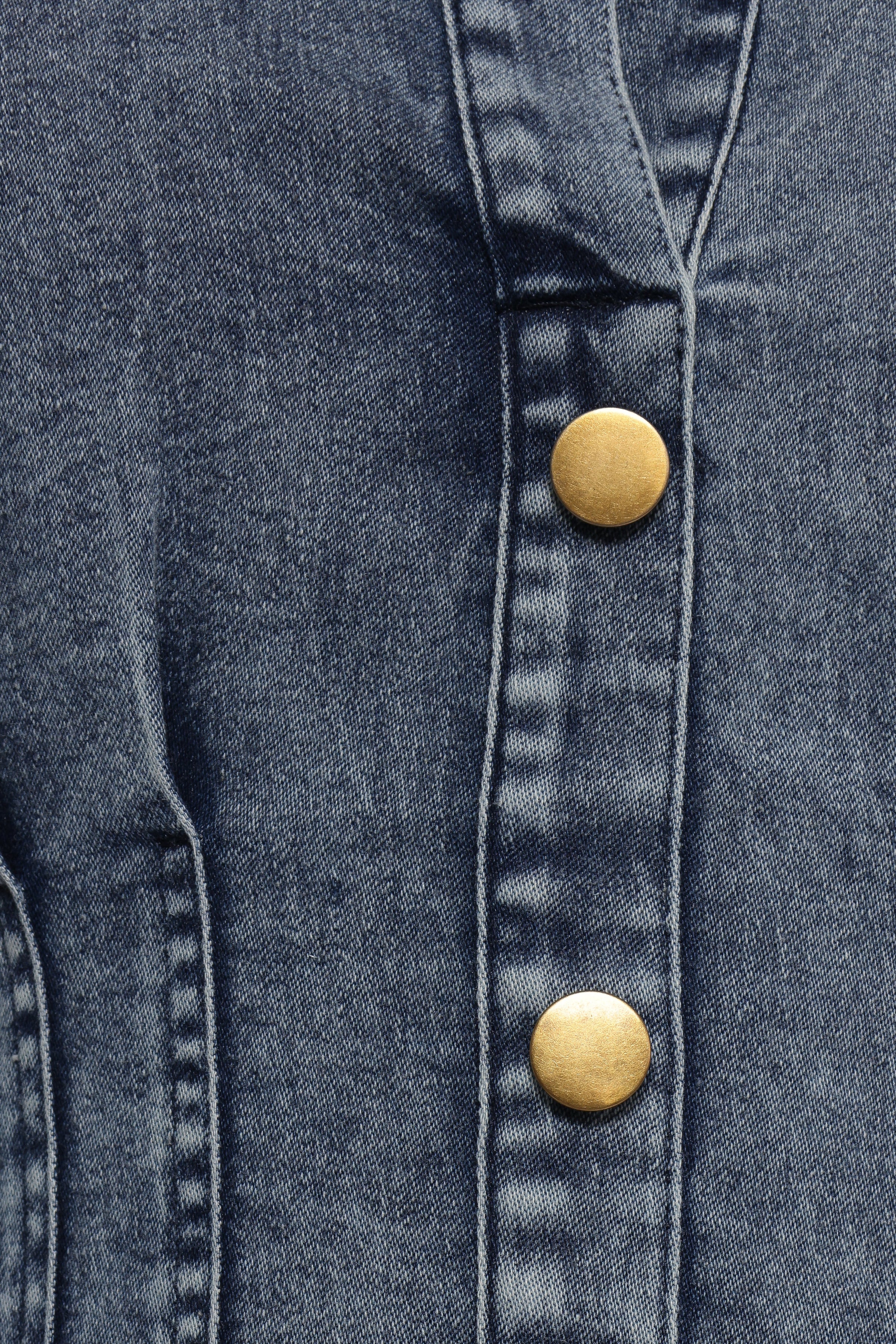 Petal and Pup USA DRESSES Phoenix Long Sleeve Mini Dress - Denim