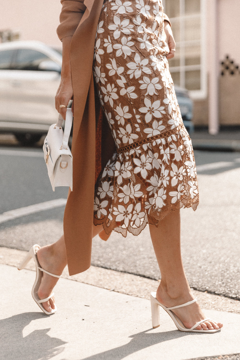 Pierre Long Sleeve Lace Maxi Dress - Mocha - Petal & Pup USA