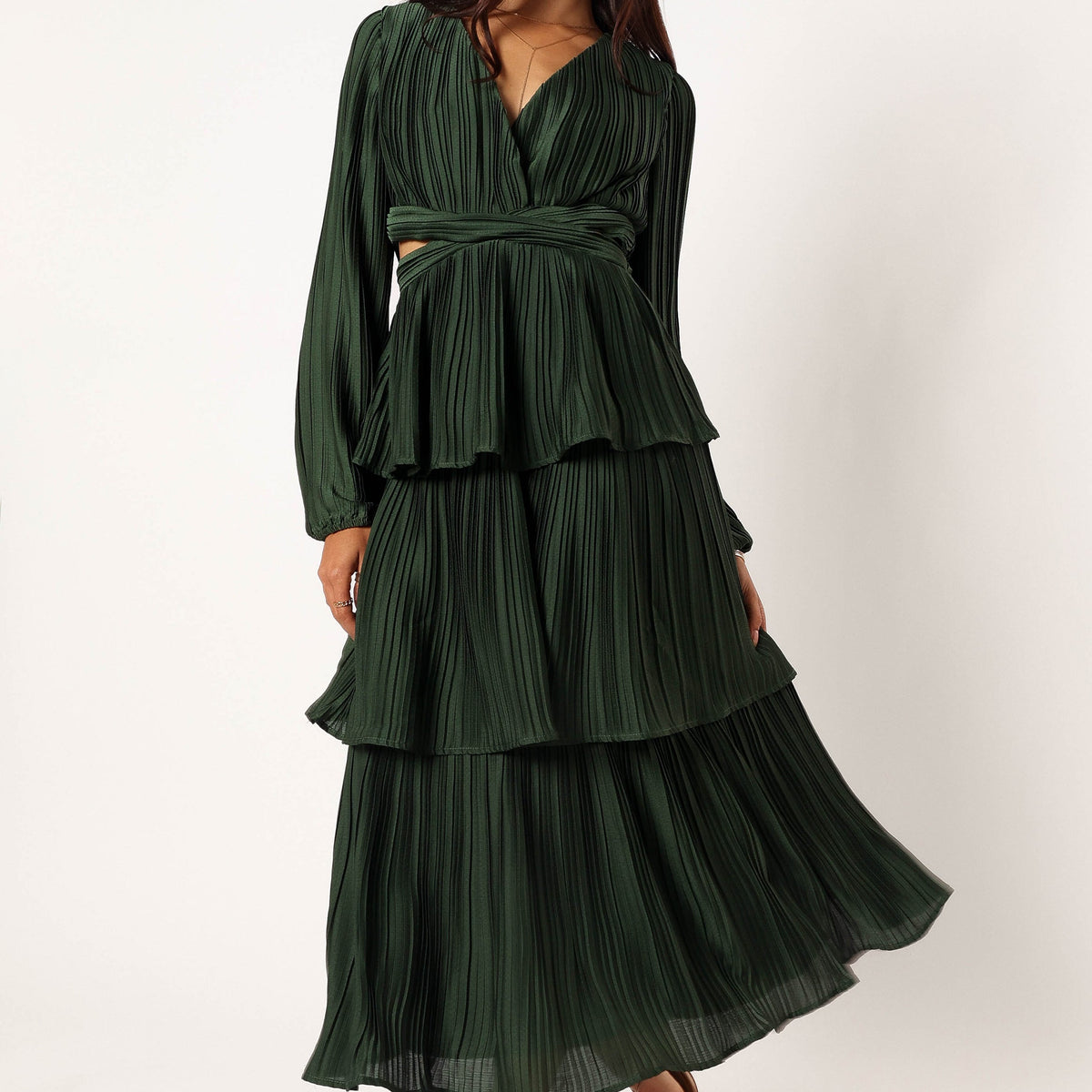 farrow long sleeve midi dress petal & pup Petal and Pup Women's Farrow Long Sleeve Midi Dress