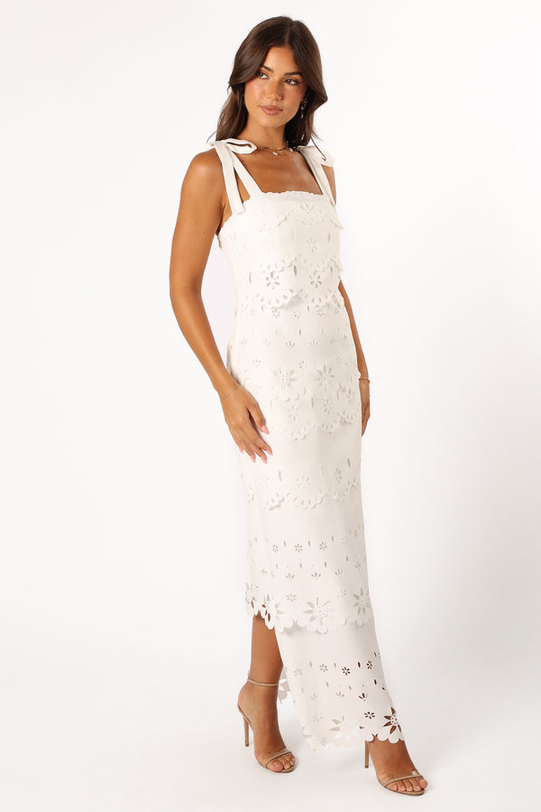 Petal and Pup USA DRESSES Pippa Maxi Dress - Off White