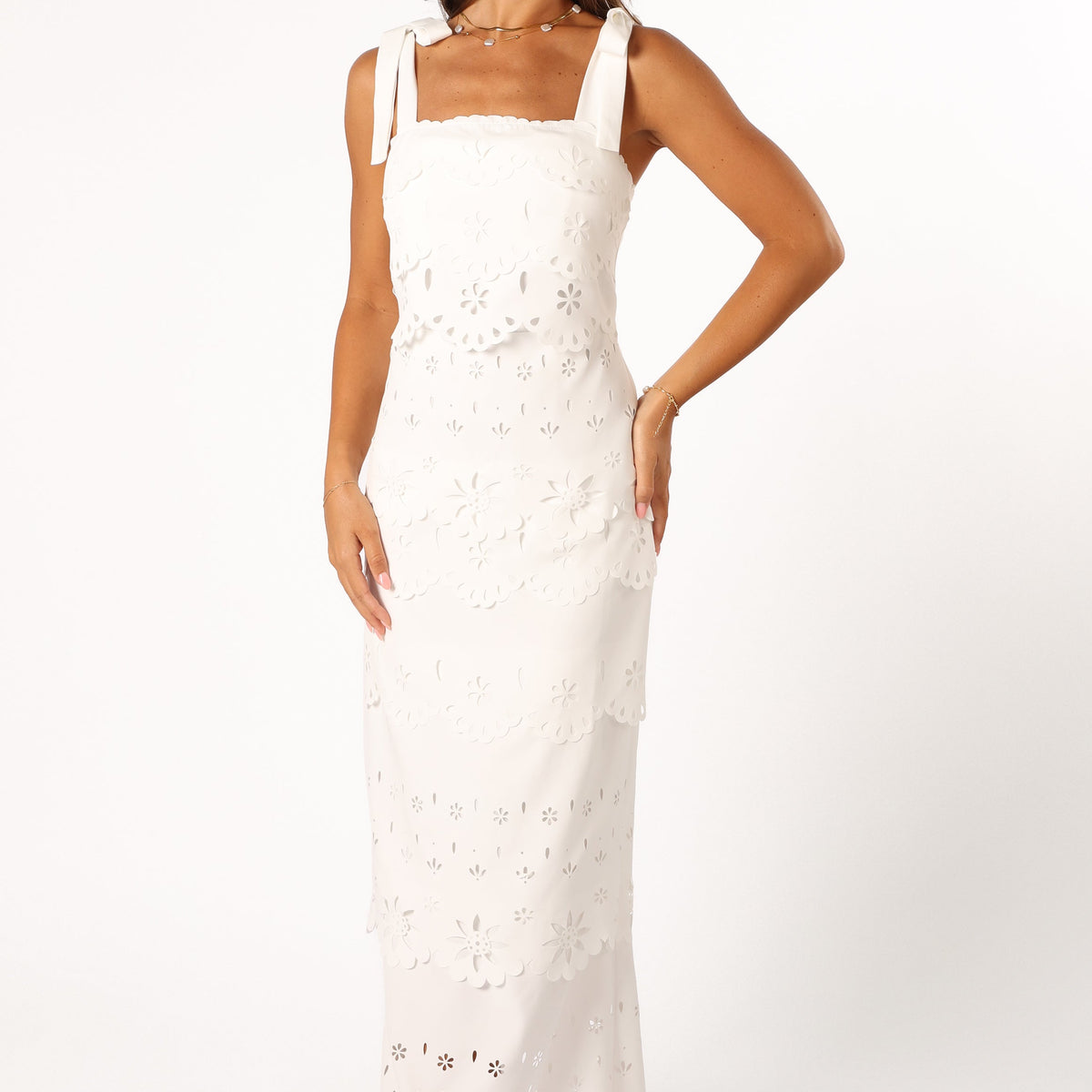 chinese dress ladies Pippa Maxi Dress - Off White