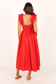 Petal and Pup USA DRESSES Pita Midi Dress - Red