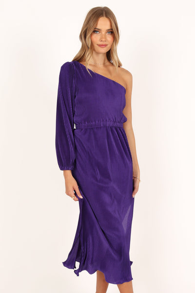 one of one midi dress purple Acler Hawkley Midi Dress in Azure Purple