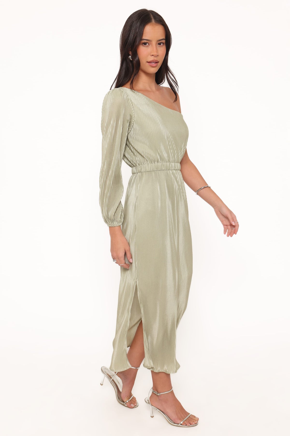 Petal and Pup Women's Pontee One Shoulder Pleated Midi Dress