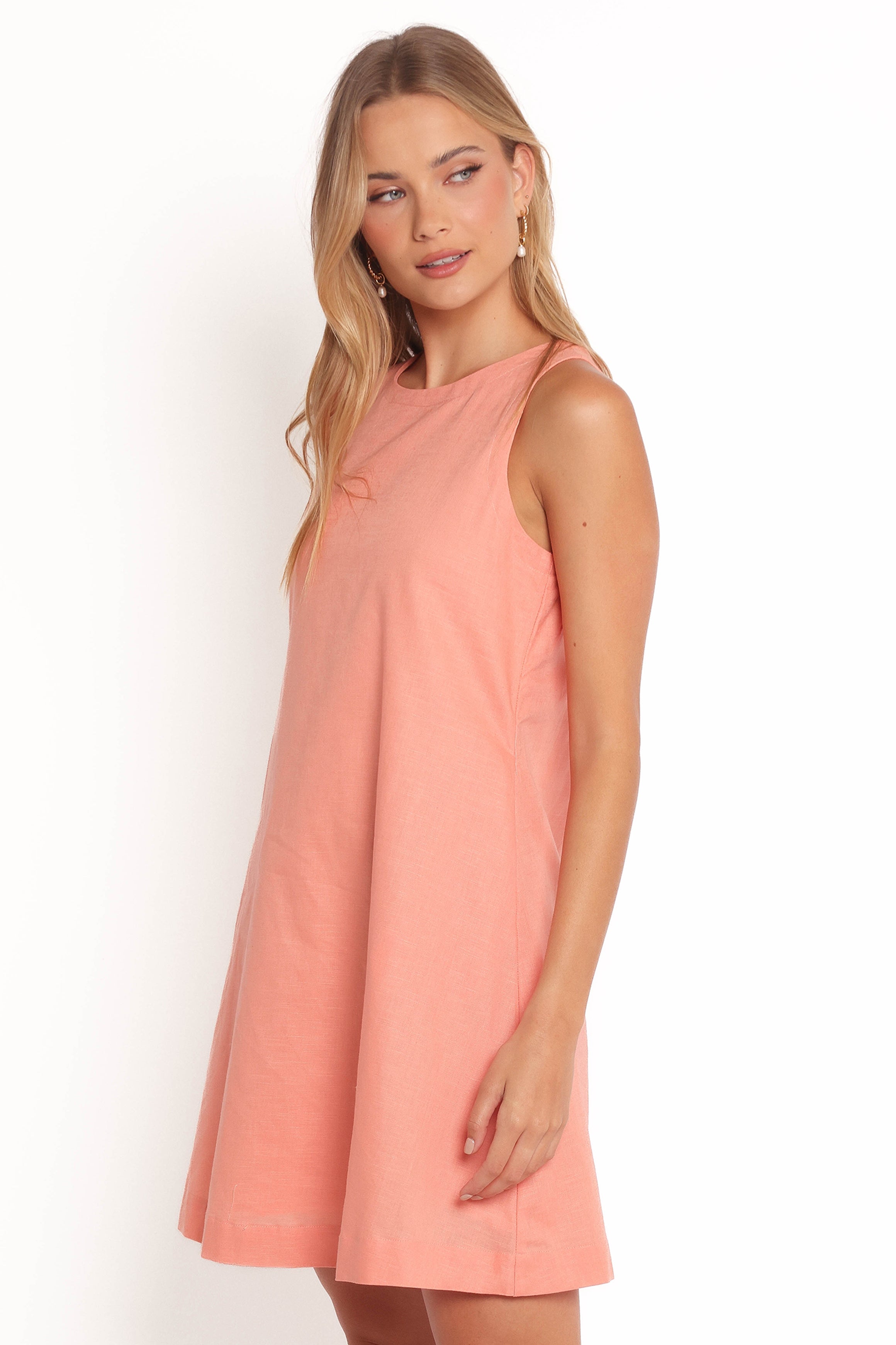 Petal and Pup USA DRESSES Priyanka Mini Dress - Peach