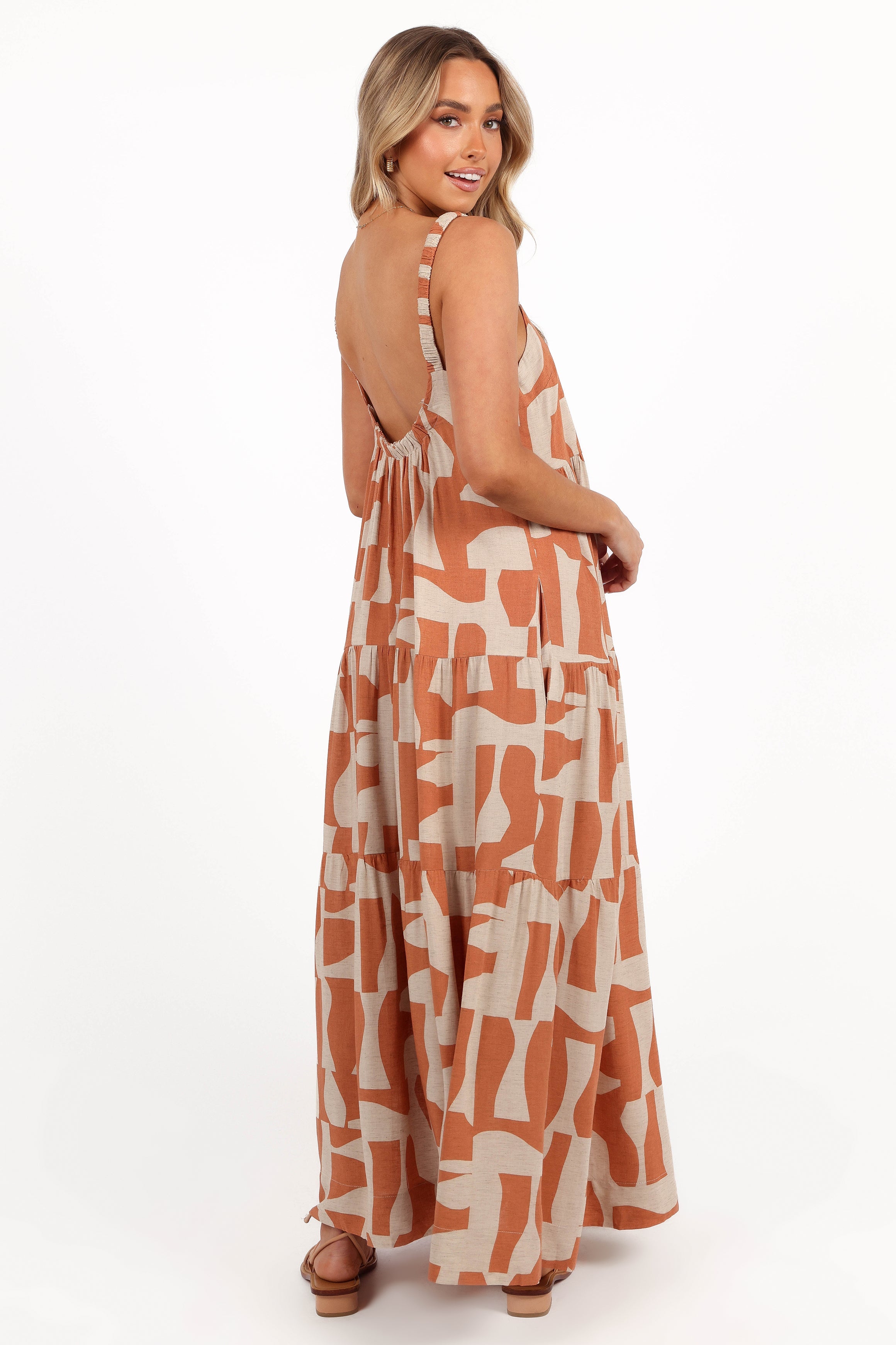 Petal and Pup USA DRESSES Quincy Maxi Dress - Natural/Camel