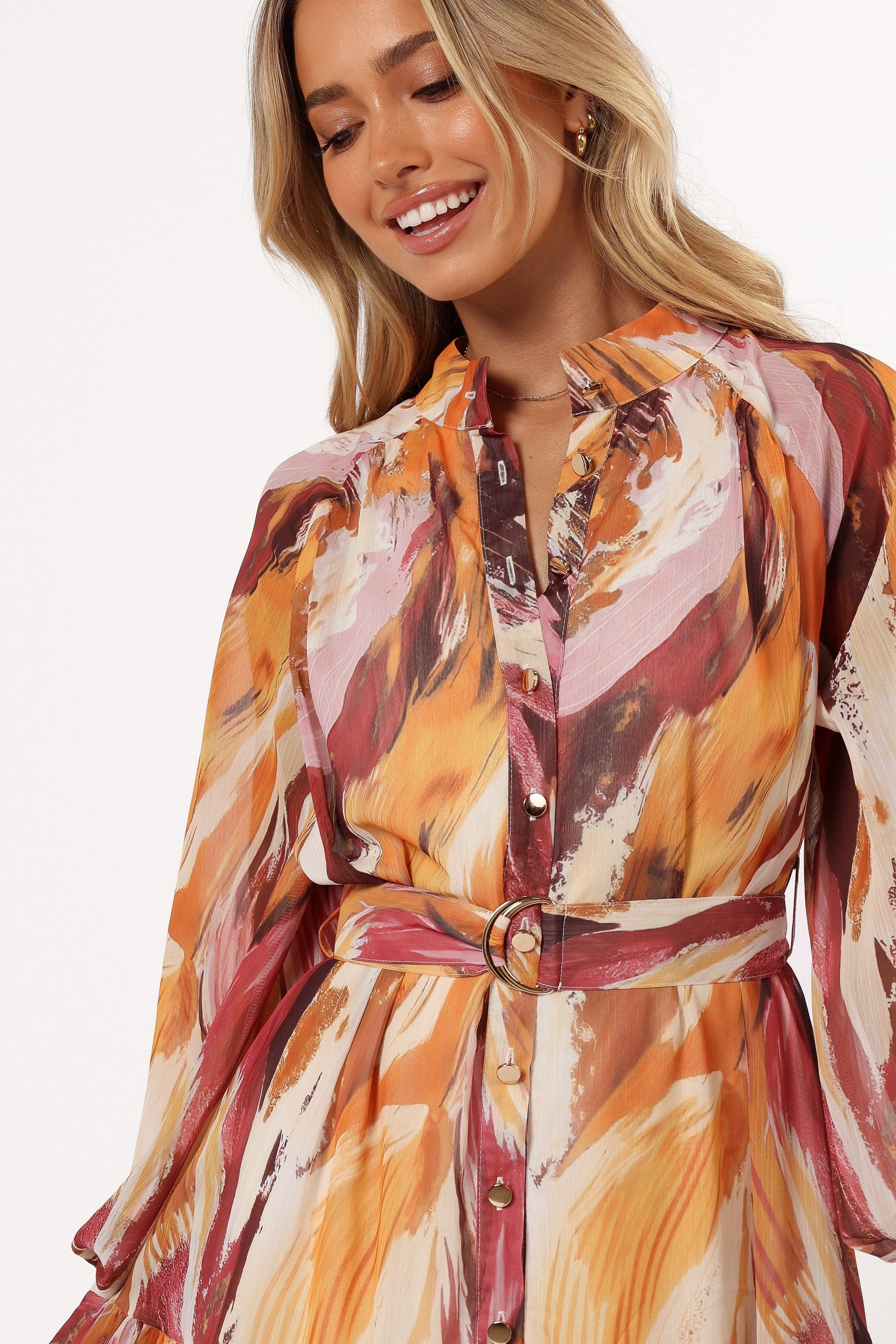 Petal and Pup USA DRESSES Quinn Long Sleeve Mini Dress - Warm Multi (Hold for Rack)