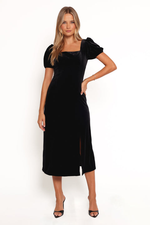 petal and pup black midi dress Petal and Pup Quinnie Midi Dress