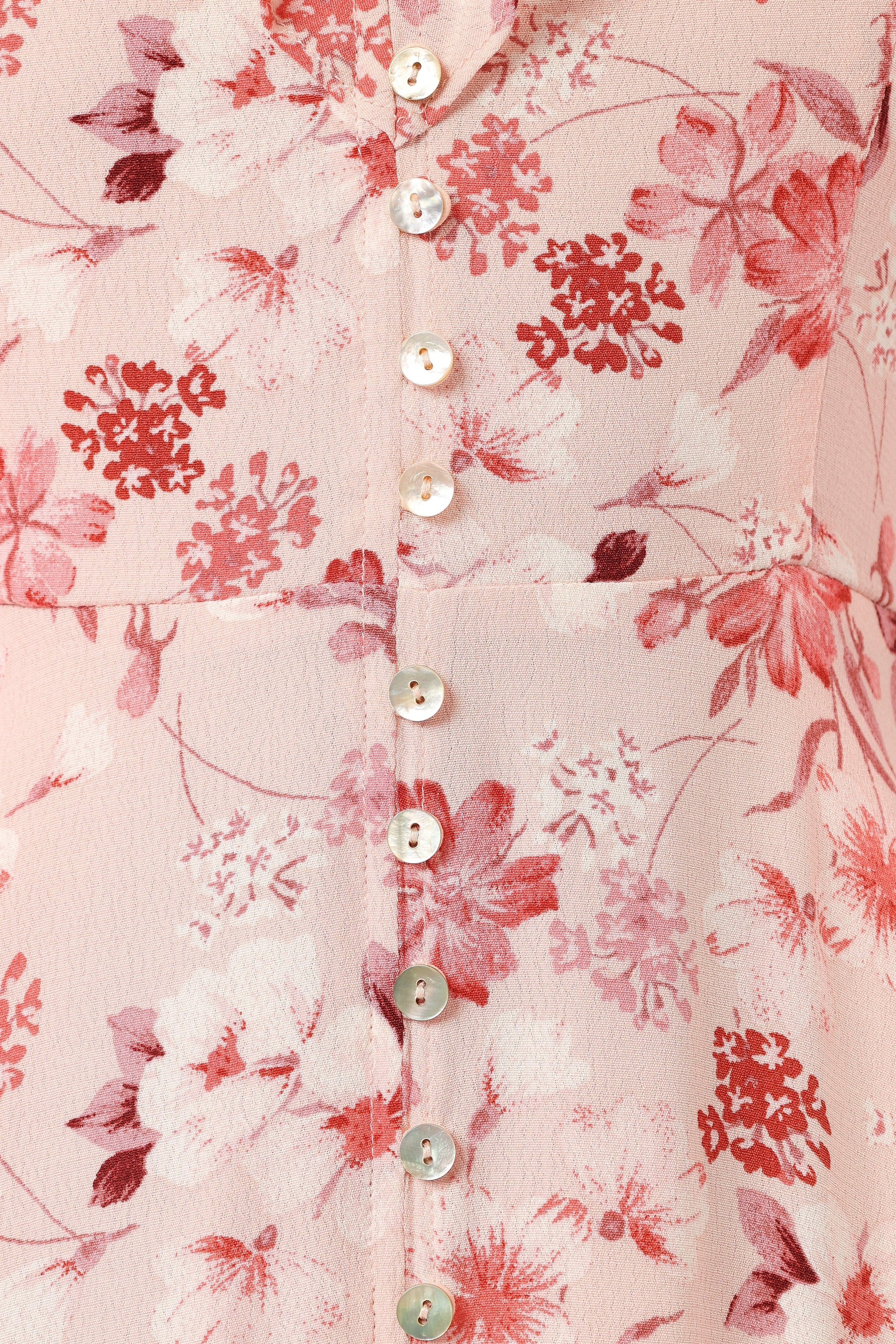 Petal and Pup USA DRESSES Rachel Midi Dress - Blushed Garden