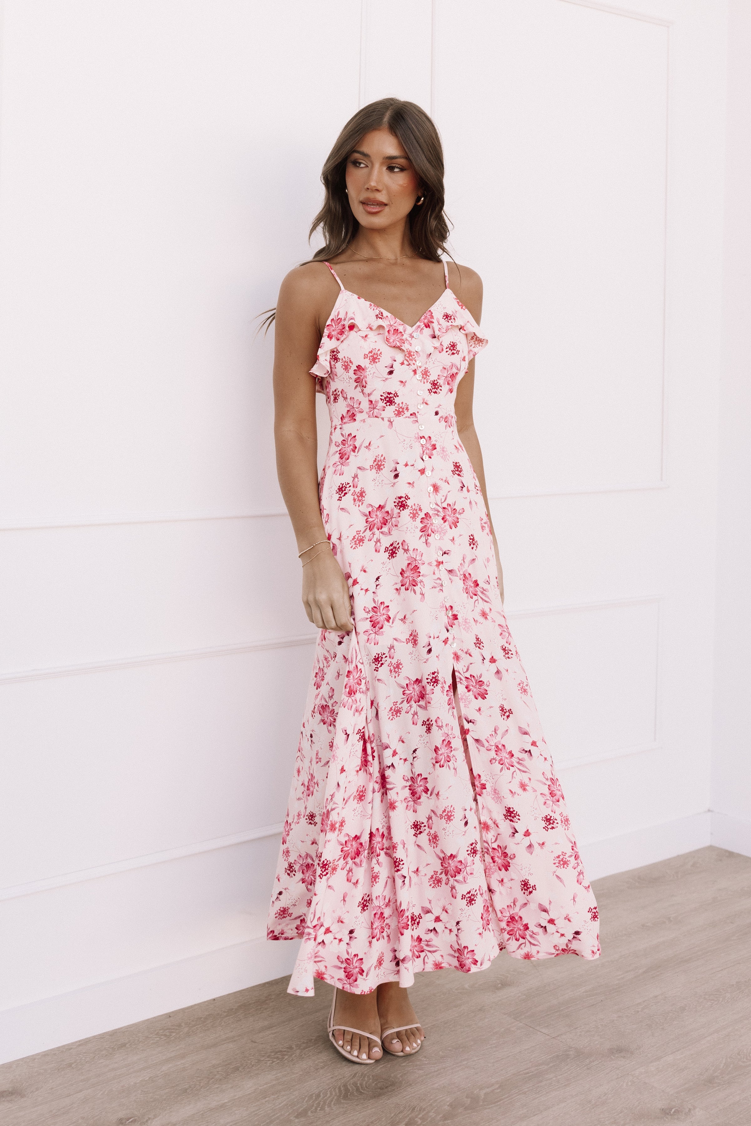 Petal and Pup USA DRESSES Rachel Midi Dress - Blushed Garden