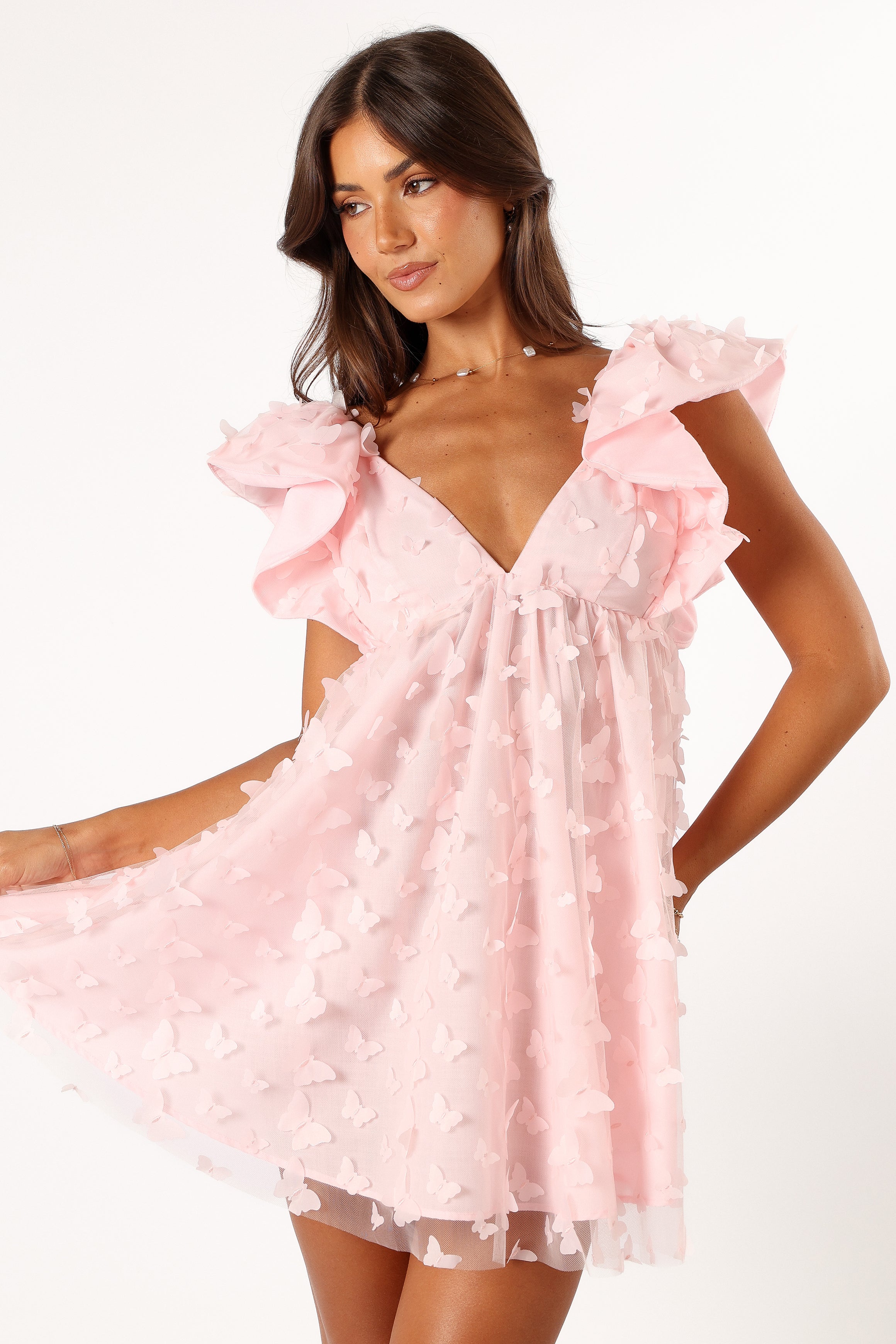 Alice Bow Back Mini Dress - Hot Pink - Petal & Pup USA