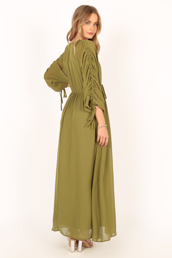 Petal and Pup USA DRESSES Ramona Long Sleeve Maxi Dress - Sage