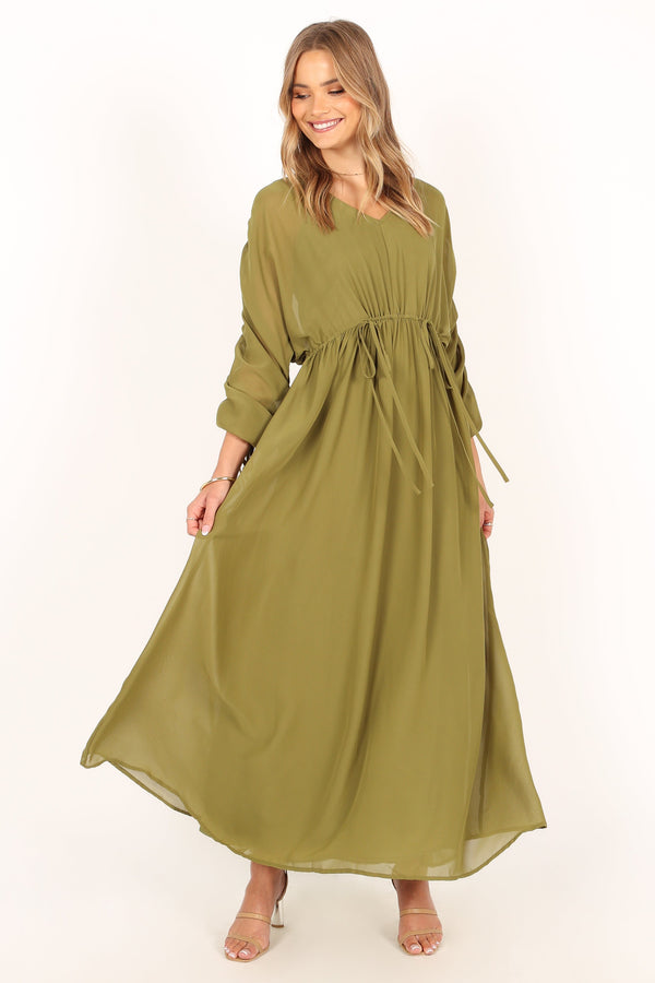 Petal and Pup USA DRESSES Ramona Long Sleeve Maxi Dress - Sage