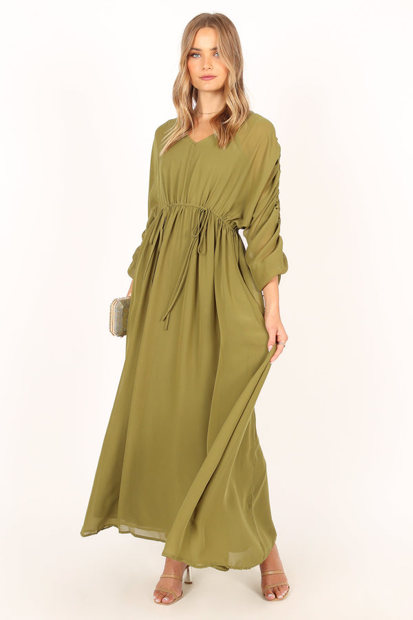 Petal and Pup USA DRESSES Ramona Long Sleeve Maxi Dress - Sage