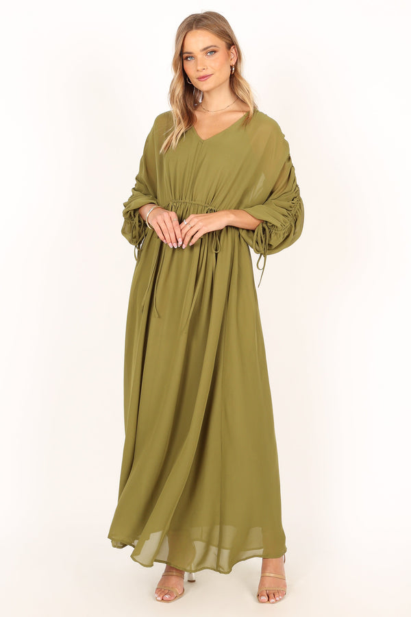 Petal and Pup USA DRESSES Ramona Long Sleeve Maxi Dress - Sage