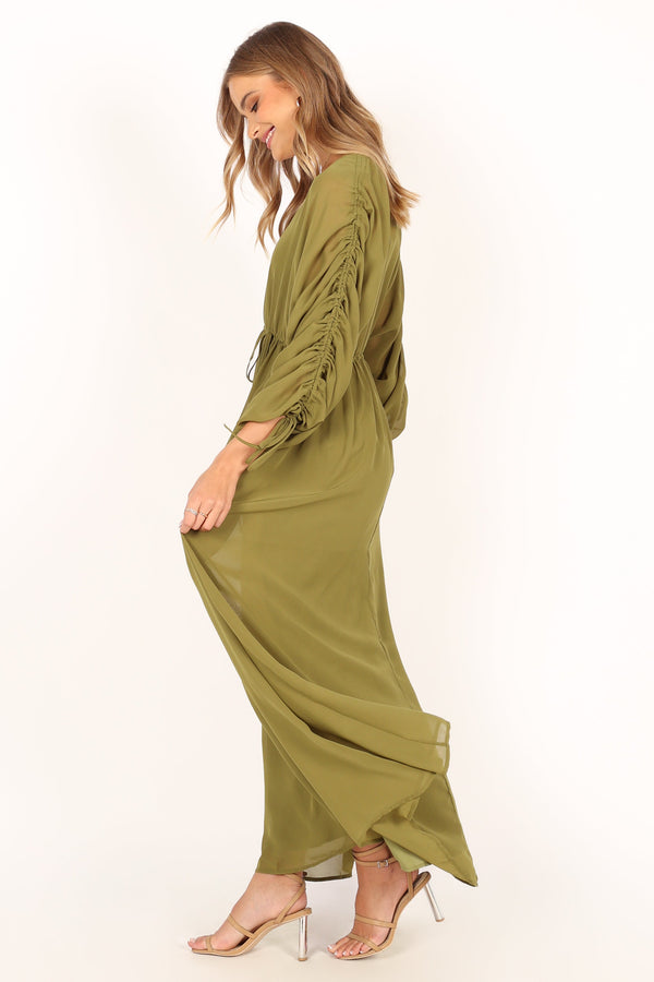 Petal and Pup USA DRESSES Ramona Long Sleeve Maxi Dress - Sage