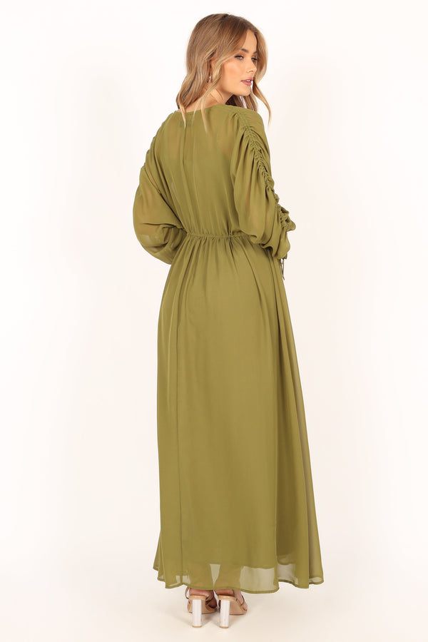 Petal and Pup USA DRESSES Ramona Long Sleeve Maxi Dress - Sage