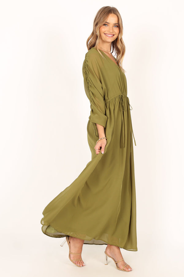 Petal and Pup USA DRESSES Ramona Long Sleeve Maxi Dress - Sage