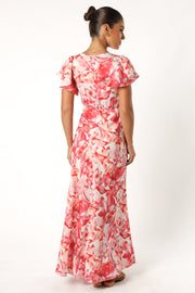 Petal and Pup USA DRESSES Ramsey Maxi Dress - Red Floral