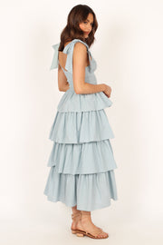 Petal and Pup USA DRESSES Raphael Tiered Maxi Dress - Blue